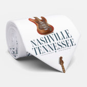 Nashville Tennessee Guitar Reiseplakat Magnet Cl Krawatte (Gerollt)