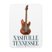 Nashville Tennessee Guitar Reiseposter Magnet (Vertikal)