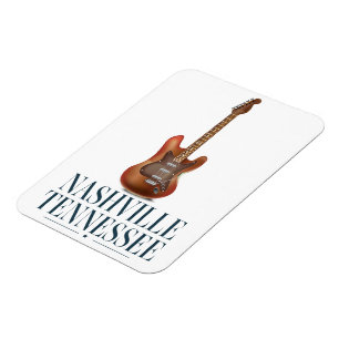Nashville Tennessee Guitar Reiseposter Magnet