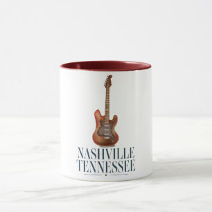 Nashville Tennessee Guitar Reiseposter Tasse