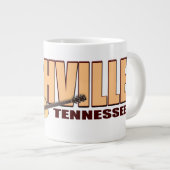 Nashville Tennessee Jumbo-Tasse (Vorderseite Rechts)