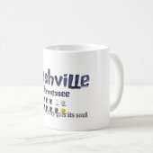 Nashville Tennessee Kaffeetasse (VorderseiteRechts)