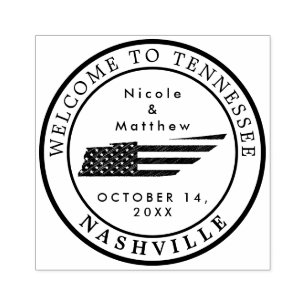 Nashville Tennessee Karte Minimalistische Hochzeit Gummistempel