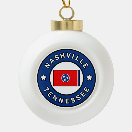 Nashville Tennessee Keramik Kugel-Ornament (Vorderseite)