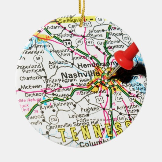 Nashville, Tennessee Keramikornament (Vorne)