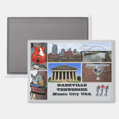 Nashville Tennessee Magnet (Vorderseite/Rückseite)