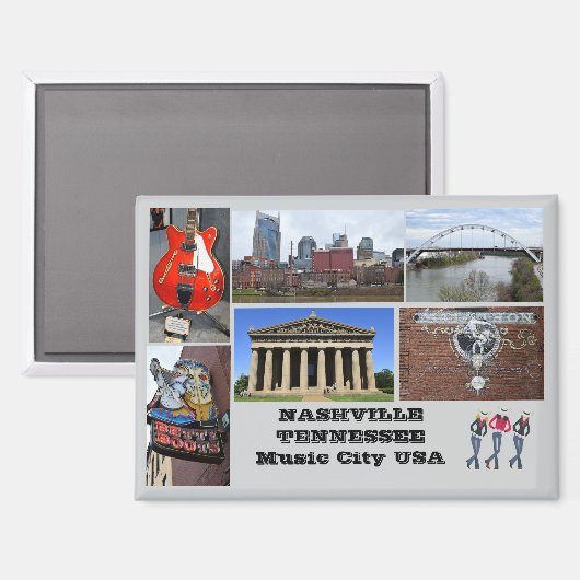Nashville Tennessee Magnet (Vorderseite/Rückseite)