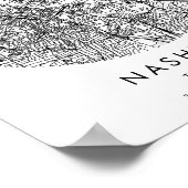 Nashville Tennessee Minimal Modern Circle Street M Poster (Ecke)