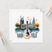 Nashville Tennessee Music City Karte (Vorderseite/Rückseite Beispiel)