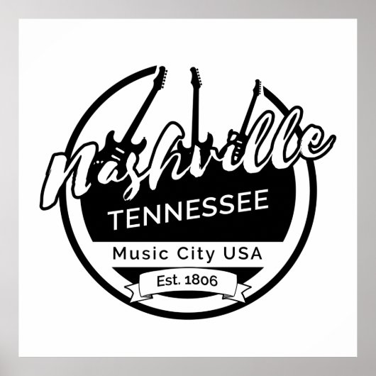 Nashville Tennessee Music City Poster (Vorne)