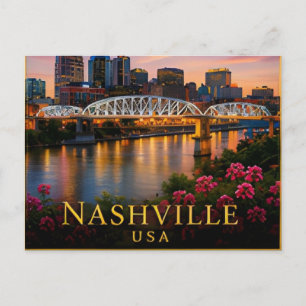 Nashville Tennessee Music City und südliches Erbe Postkarte