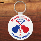 Nashville, Tennessee Music City USA Schlüsselanhänger (Vorderseite)