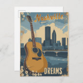 Nashville, Tennessee | Music City Vintag Postkarte (Vorne/Hinten)