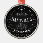 Nashville, Tennessee - Musik-Stadt Ornament Aus Metall (Vorne)