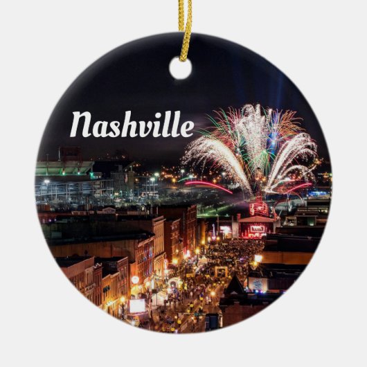 Nashville Tennessee Nightlife Foto Keramik Ornament (Vorne)
