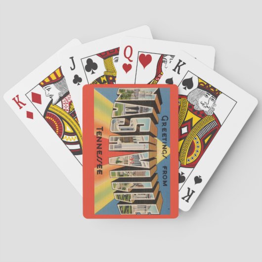 Nashville Tennessee Postcard Playing Cards Spielkarten (Rückseite)
