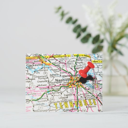 Nashville, Tennessee Postkarte (Stehend Vorderseite)