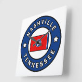 Nashville Tennessee Quadratische Wanduhr (Winkel)