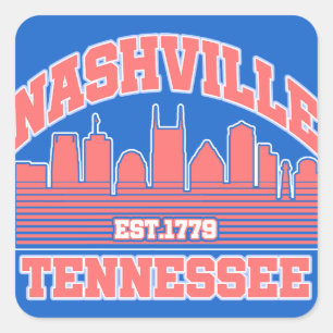 Nashville, Tennessee Quadratischer Aufkleber
