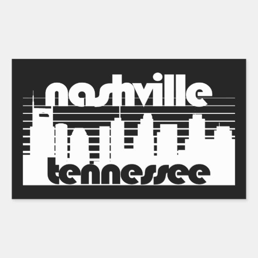 Nashville Tennessee Rechteckiger Aufkleber (Vorderseite)