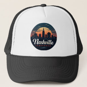 Nashville Tennessee Retro Skyline Truckerkappe