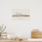 Nashville Tennessee Skyline Abstract Art Poster (Küche)