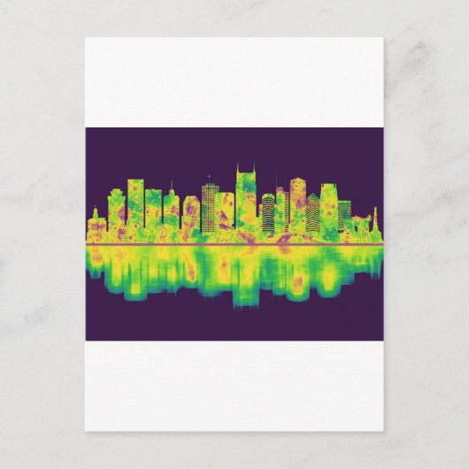 Nashville Tennessee Skyline Einladungspostkarte (Vorderseite)