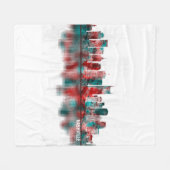 Nashville Tennessee Skyline Fleecedecke (Vorderseite (Horizontal))