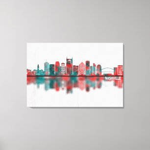 Nashville Tennessee Skyline Leinwanddruck