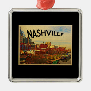 Nashville Tennessee Skyline Ornament Aus Metall