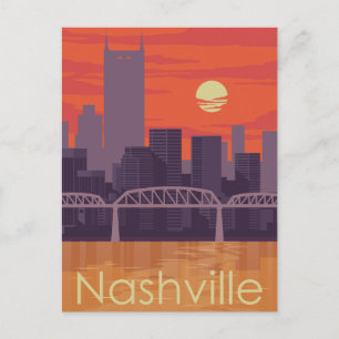 Nashville Tennessee Skyline Postcard Postkarte