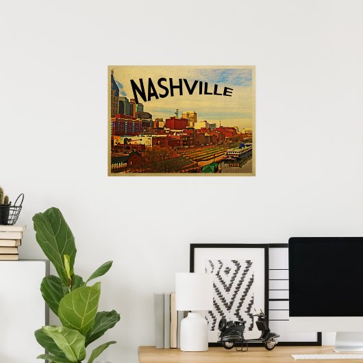 Nashville Tennessee Skyline Poster (Heimbüro)