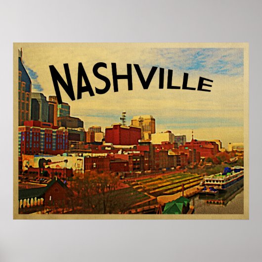 Nashville Tennessee Skyline Poster (Vorne)