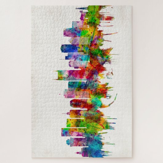 Nashville Tennessee Skyline Puzzle (Vertikal)