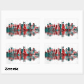 Nashville Tennessee Skyline Rechteckiger Aufkleber (Blatt)