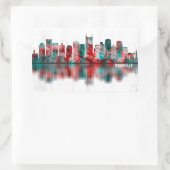 Nashville Tennessee Skyline Rechteckiger Aufkleber (Tasche)