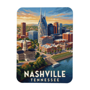 Nashville Tennessee Skyline Reise Magnet