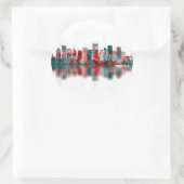 Nashville Tennessee Skyline Runder Aufkleber (Tasche)