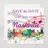 NASHVILLE, TENNESSEE SKYLINE SP - SAVE THE DATE (Vorne/Hinten)