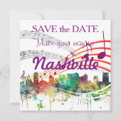 NASHVILLE, TENNESSEE SKYLINE SP - SAVE THE DATE (Vorderseite)
