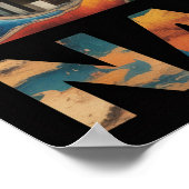 Nashville Tennessee Skyline Surrealist Print Poster (Ecke)