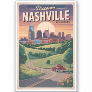 Nashville Tennessee Southern Road Reise Kunst Aufkleber