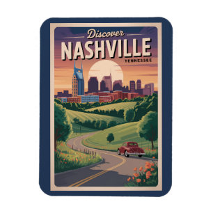 Nashville Tennessee Southern Road Reise Kunst Magnet