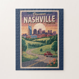 Nashville Tennessee Southern Road Reise Kunst Puzzle