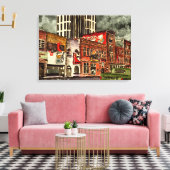Nashville Tennessee TN Stadtzentrum Gebäude Leinwanddruck (Insitu (Wohnzimmer))