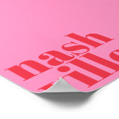 Nashville Tennessee Typografie  Poster (Ecke)