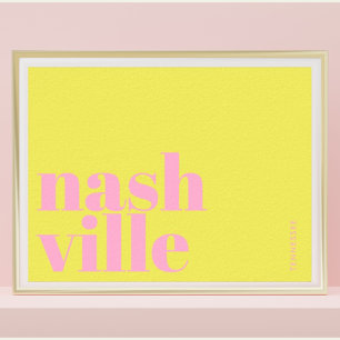 Nashville Tennessee Typografie  Poster