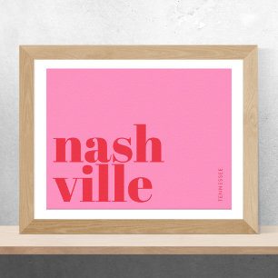 Nashville Tennessee Typografie  Poster