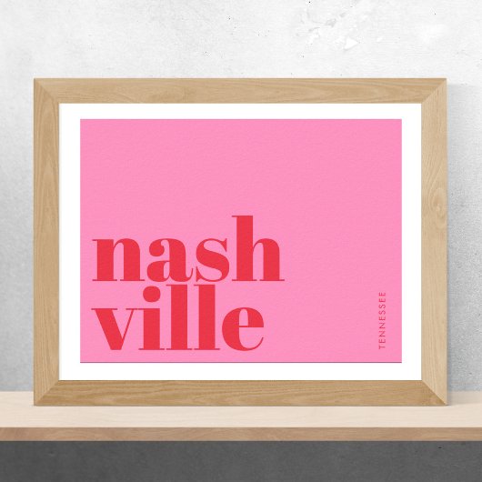 Nashville Tennessee Typografie  Poster