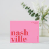 Nashville Tennessee typography Postcard Postkarte (Stehend Vorderseite)